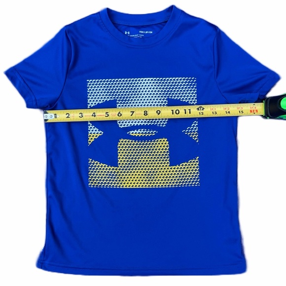 ⭐️ Under Armour HeatGear Shirt | Youth Small/Medium | Blue & Yellow - Picture 5 of 7